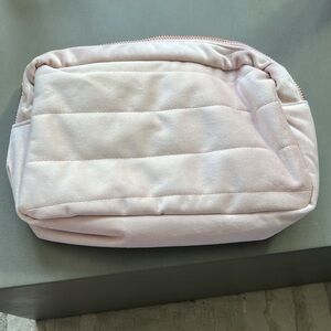 INN Beauty light pink velour Elegant Women's Bag w rose gold zipper 5x7